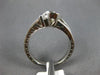 ESTATE .65CT DIAMOND 14KT WHITE GOLD SEMI BEZEL SEMI MOUNT ENGAGEMENT RING #5953