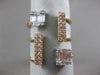 LARGE .72CT DIAMOND 18K WHITE & ROSE GOLD MULTI ROW RECTANGULAR ANNIVERSARY RING