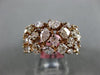 ESTATE WIDE 3.77CT PINK DIAMOND 18K ROSE GOLD MULTI ROW WEDDING ANNIVERSARY RING