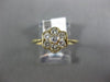 ESTATE .51CT DIAMOND 14K YELLOW GOLD 3D SEVEN STONE FLOWER BEZEL ETOILE FUN RING