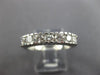 ANTIQUE WIDE .90CT DIAMOND 14KT WHITE GOLD 3D 7 STONE ANNIVERSARY RING #16369