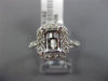 ESTATE WIDE .77CT DIAMOND 14KT WHITE GOLD 3D HALO SEMI MOUNT ENGAGEMENT RING