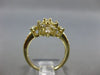 ESTATE LARGE 1.0CT ROUND DIAMOND 14KT YELLOW GOLD CLASSIC FLOWER SNOWFLAKE RING