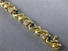 ESTATE 3.09CT DIAMOND & AAA SAPPHIRE 14K YELLOW GOLD 3D INFINITY TENNIS BRACELET