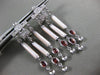 LARGE 1.60CT DIAMOND & GARNET & MOTHER OF PEARL 14KT WHITE GOLD HANGING EARRINGS