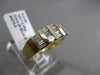 ESTATE WIDE .74CT DIAMOND 14KT YELLOW GOLD 3D MULTI ROW WEDDING ANNIVERSARY RING