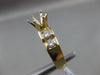 ESTATE .36CT DIAMOND 14KT YELLOW GOLD PYRAMID 4 STONE SEMI MOUNT ENGAGEMENT RING