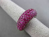 ESTATE LARGE 6.18CT AAA RUBY 14KT WHITE & YELLOW GOLD 3D MULTI ROW FUN RING