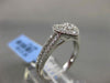 ESTATE LARGE .75CT DIAMOND 18KT WHITE GOLD DOUBLE BAND 3 DIMENSIONAL HEART RING