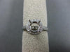 ESTATE .19CT DIAMOND 14KT WHITE GOLD 3D HALO FILIGREE SEMI MOUNT ENGAGEMENT RING