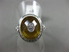 ESTATE LARGE 4.45CT DIAMOND & AAA CITRINE 14KT WHITE GOLD OVAL HALO ETOILE RING