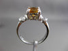 ESTATE 1.52CTW DIAMOND & AAA CITRINE 14KT WHITE GOLD 3D CUSHION ENGAGEMENT RING