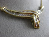 ANTIQUE 1.15CT ROUND & BAGUETTE DIAMOND 14KT YELLOW GOLD TWIST NECKLACE #21580