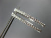 ESTATE LARGE 3.23CT DIAMOND 18KT WHITE GOLD 3D ETERNITY HOOP HANGING EARRINGS