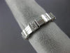 ESTATE  .90CT EMERALD & PRINCESS DIAMOND 14K WHITE GOLD ANNIVERSARY RING #15020