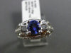 ESTATE WIDE 2.01CT DIAMOND & TANZANITE 18KT WHITE GOLD 3D ETOILE ENGAGEMENT RING