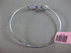 ESTATE .10CT DIAMOND & AAA QUARTZ 14KT WHITE GOLD 3D FLEXIBLE BANGLE BRACELET