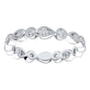 ESTATE .68CT DIAMOND 18KT WHITE GOLD 3D PEAR SHAPE ETERNITY STACKABLE FUN RING