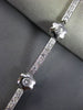 ANTIQUE 1.70CT DIAMOND 14KT WHITE GOLD 3D FLOWER BY THE YARD BRACELET #18273