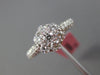 ESTATE 1.15CT ROUND PRINCESS DIAMOND 18KT WHITE GOLD CLUSTER FLOWER FUN RING F/G