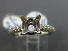 ESTATE .69CT DIAMOND 14KT WHITE GOLD CLASSIC 4 PRONG SEMI MOUNT ENGAGEMENT RING