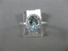 ESTATE 1.22CT DIAMOND & AAA OVAL AQUAMARINE 14KT WHITE GOLD HALO ENGAGEMENT RING