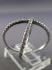 ESTATE WIDE .45CT DIAMOND 14KT WHITE GOLD 3D INFINITY X CRISS CROSS LOVE RING