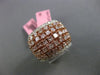 ESTATE EXTRA LARGE 3.85CT DIAMOND 18K WHITE & ROSE GOLD WEDDING ANNIVERSARY RING