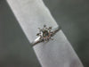 ANTIQUE .40CT OLD MINE DIAMOND 14KT WHITE GOLD 3D FLOWER ENGAGEMENT RING #21122