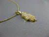 ESTATE .22CT DIAMOND 14KT YELLOW GOLD CHAMSA HAND OF GOD FLOATING PENDANT #24835