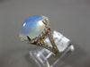 ESTATE LARGE 3.62CT DIAMOND & AAA AUSTRALIAN OPAL 14K YELLOW GOLD OVAL HALO RING