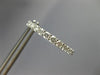 ESTATE 1.0CT DIAMOND 14K WHITE GOLD 3D SHARE PRONG HOOP EARRINGS