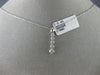 ESTATE .45CT DIAMOND 18KT WHITE GOLD 3D 5 STONE ROUND JOURNEY FLOATING PENDANT