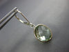 5.20CT AAA GREEN AMETHYST 14KT WHITE GOLD OVAL BEZEL LEVER BACK HANGING EARRINGS