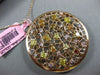 ESTATE LARGE 2.46CT FANCY COLOR DIAMOND 18KT ROSE GOLD CIRCULAR FLOATING PENDANT