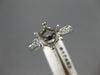 ESTATE .35CT DIAMOND 14KT WHITE GOLD 3D FLOWER SEMI MOUNT ENGAGEMENT RING #17452