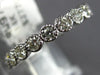 ESTATE .85CT DIAMOND 14KT WHITE GOLD MILGRAIN SIZABLE ETERNITY ANNIVERSARY RING