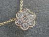 ESTATE .42CT DIAMOND 14K ROSE GOLD CLASSIC FLOWER FILIGREE BY THE YARD PENDANT