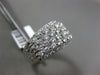 ESTATE WIDE 2.0CT DIAMOND 14KT WHITE GOLD 3D MULTI ROW CLASSIC ANNIVERSARY RING