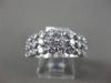 ESTATE WIDE 1.95CT DIAMOND 14KT WHITE GOLD 3 ROW SEMI ETERNITY ANNIVERSARY RING