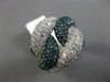 EXTRA LARGE 3.6CT WHITE & BLUE DIAMOND 18K WHITE GOLD LOVE KNOT ANNIVERSARY RING