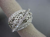 ESTATE 2.05CT DIAMOND 18KT WHITE GOLD 3D MULTI ROW CRISS CROSS FILIGREE FUN RING