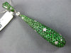 EXTRA LARGE 11.38CT DIAMOND & TSAVORITE 18KT WHITE GOLD TEAR DROP ETOILE PENDANT