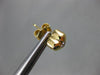 ESTATE .10CT DIAMOND 14KT YELLOW GOLD PUFF HEART SOLITAIRE STUD EARRINGS #20709