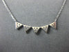 ESTATE .09CT DIAMOND 18KT WHITE GOLD CLASSIC TRIANGULAR PAVE SPIKEY FUN NECKLACE