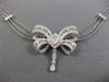 LARGE 2.20CT DIAMOND 18K WHITE GOLD HANDCRAFTED FILIGREE BY THE YARD NECKLACE