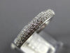 ESTATE .70CT DIAMOND 14K WHITE GOLD CLASSIC PAVE WEDDING ANNIVERSARY RING #20777