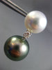 EXTRA LARGE .28CT DIAMOND AAA SOUTH SEA & TAHITIAN PEARLS 18KT GOLD 3D EARRINGS
