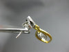 ESTATE .88CT DIAMOND 18KT WHITE & YELLOW GOLD FLOWER INFINITY TEAR DROP EARRINGS