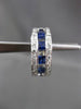 ESTATE LARGE 1.50CT DIAMOND & SAPPHIRE 14KT WHITE GOLD ETOILE CLIP ON EARRINGS